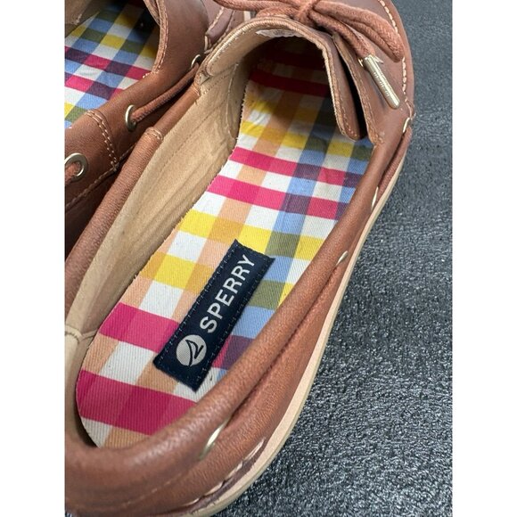 Sperry Women's 12 Bayside Boat Shoe Sahara Brown Leather Chunky (STS89211) - Picture 8 of 16